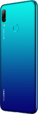 Huawei P Smart 2019 blauw achterkant linkerzijkant