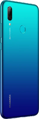 Huawei P Smart 2019 blauw achterkant rechterzijkant