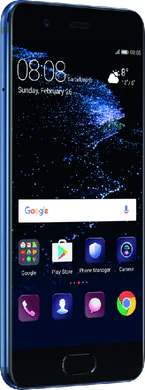 Huawei P10 azul tapa delantera lado izquierdo