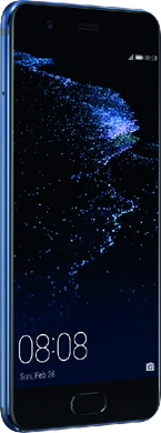 Huawei P10 Plus blauw voorkant linkerzijkant