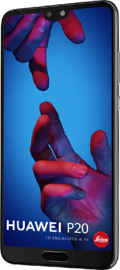 Huawei P20 black front right side