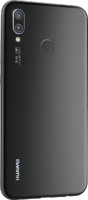 Huawei P20 lite black back right side tilted ed