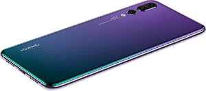 Huawei P20 Pro tillbaka snett lila twilight