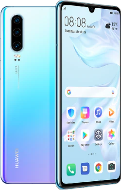 Huawei P30 blauw overzicht