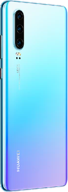 Huawei P30 blauw achterkant rechterzijkant
