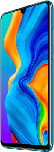 Huawei P30 lite blauw voorkant rechterzijkant Huawei P30 lite blauw voorkant rechterzijkant