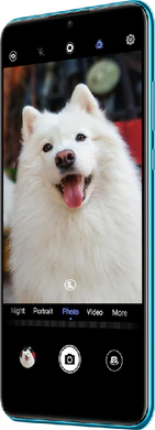 Huawei P30 lite New Edition blauw voorkant rechterzijkant