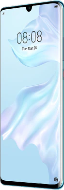 Huawei P30 Pro hvit foran høyre side