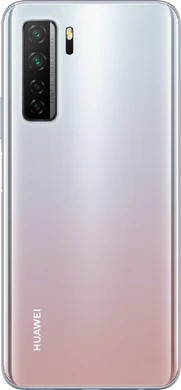 Huawei P40 Lite 5G zilver achterkant