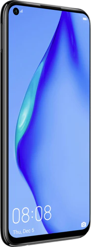 Huawei P40 lite zwart voorkant linkerzijkant Huawei P40 lite zwart voorkant linkerzijkant