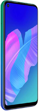 Huawei P40 Lite E grün Vorderseite linke Seite