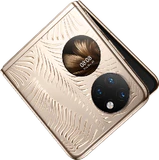 Huawei P50 Pocket gold front tilted ed closed