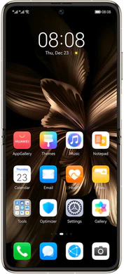 Huawei P50 Pocket gold in side opened