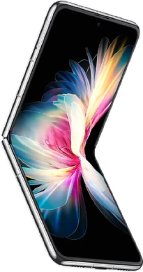 Huawei P50 Pocket white in side front left side opened