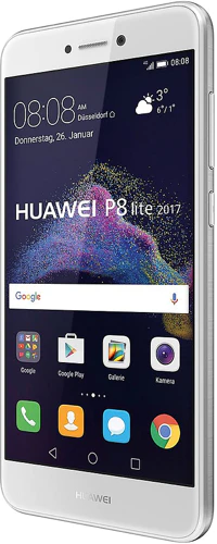 Huawei p8 lite 2017 wit voorkant rechterzijkant Huawei p8 lite 2017 wit voorkant rechterzijkant