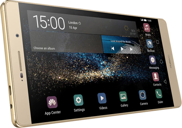 Huawei p8 max goud gedraaid schuin 2