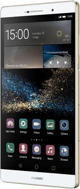 Huawei p8 max vit guld höger sida snett