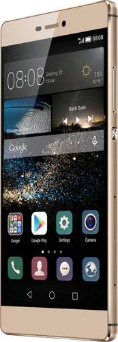 Huawei P8 Premium luxary goud voorkant rechterzijkant