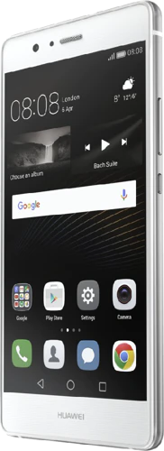 Huawei P9 Lite wit voorkant rechterzijkant Huawei P9 Lite wit voorkant rechterzijkant