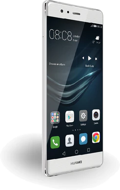 Huawei P9 Plus wit voorkant linkerzijkant