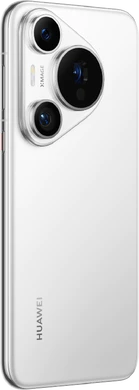 Huawei Pura 70 Pro wit achterkant rechterzijkant