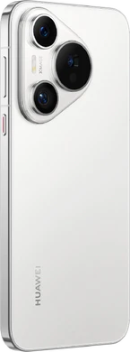 Huawei Pura 70 wit achterkant rechterzijkant