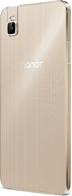 Huawei ShotX goud achterkant linkerzijkant schuin