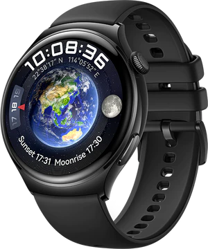 Huawei Watch 4 Active zwart voorkant rechterzijkant