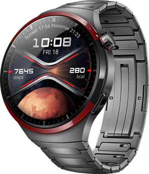 Huawei Watch 4 Pro Space Edition grijs voorkant rechterzijkant