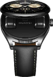 Huawei Watch Buds zwart voorkant onderkant half geopend