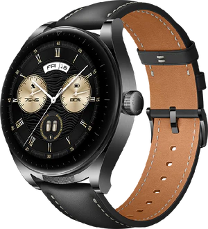 Huawei Watch Buds zwart voorkant rechterzijkant