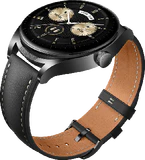 Huawei Watch Buds zwart voorkant rechterzijkant onderkant schuin