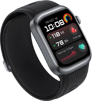 Huawei Watch D2 zwart voorkant linkerzijkant schuin