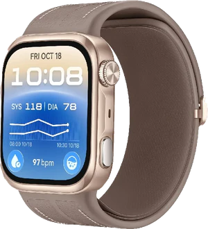 Huawei Watch D3 braun mocha gold Vorderseite rechte Seite