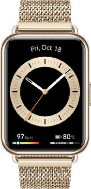 Huawei Watch Fit 2 classic edition elegant edition premium goud voorkant