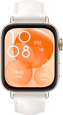 Huawei Watch Fit 3 blanco leather tapa delantera