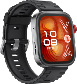 Huawei Watch Fit 4 Pro zwart voorkant linkerzijkant