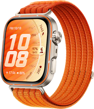 Huawei Watch Fit 5 Pro orange couverture à droite