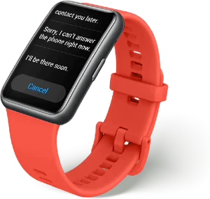Huawei Watch Fit New röd front höger sida
