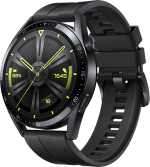 Huawei Watch GT 3 Active 46mm svart front höger sida