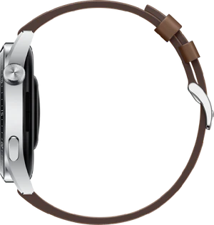 Huawei Watch GT 3 Classic 46mm zilver bruin rechterzijkant
