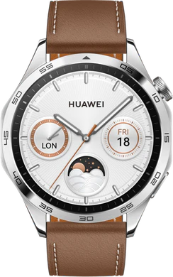 Huawei Watch GT 4 46mm bruin voorkant