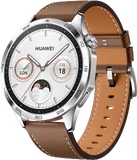 Huawei Watch GT 4 46mm bruin voorkant rechterzijkant