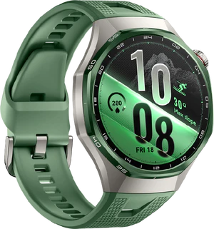 Huawei Watch gt 7 pro 46mm vert avant côté gauche