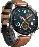 Huawei Watch GT classic bruin voorkant linkerzijkant