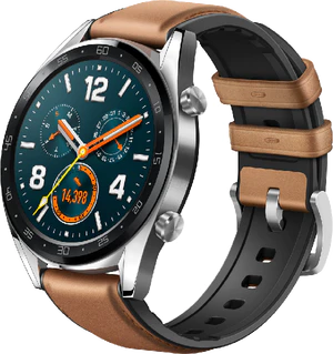 Huawei Watch GT classic bruin voorkant rechterzijkant