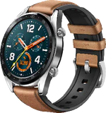 Huawei Watch GT classic bruin voorkant rechterzijkant