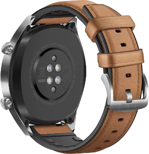 Huawei Watch GT classic bruin achterkant rechterzijkant