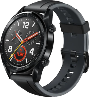 Huawei Watch GT sport zwart voorkant rechterzijkant