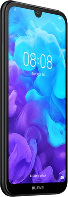 Huawei Y5 2019 negro tapa delantera lado izquierdo